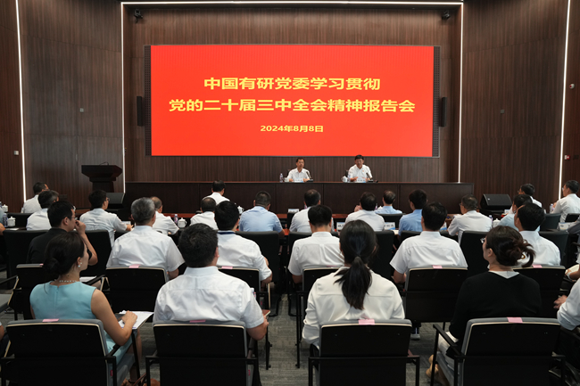 中國有研黨委書記、董事長趙曉晨宣講黨的二十屆三中全會精神